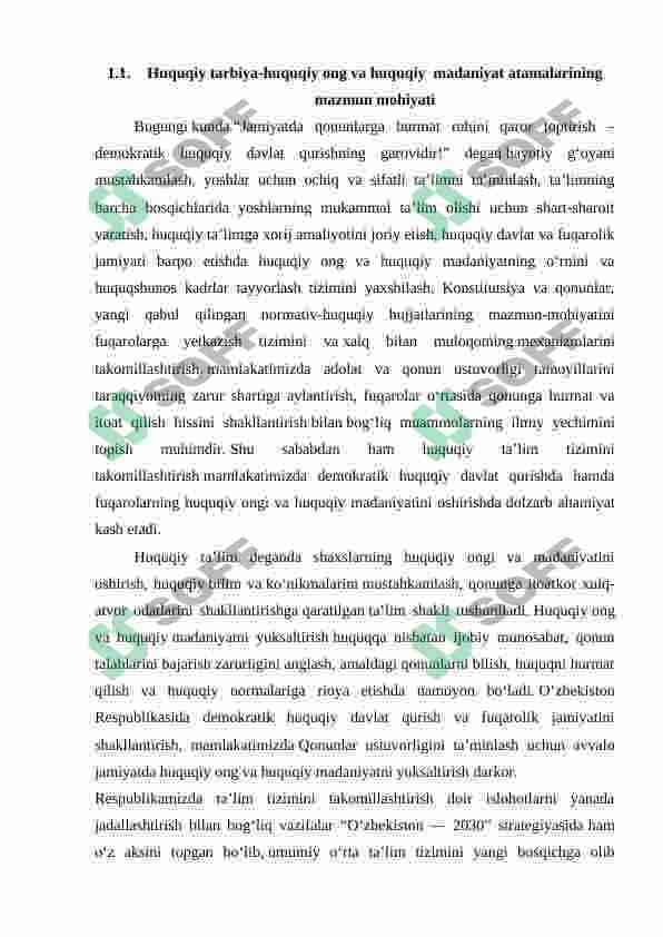 Huquqiy tabiya - huquqiy ong va huquqiy madaniyat yuksaltirishning zarur sharti 5