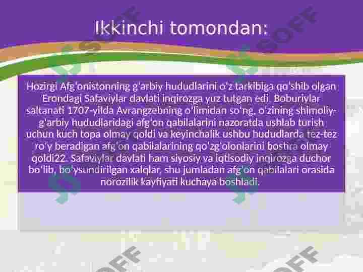Afg'oniston davlatining tashkil topishi 5