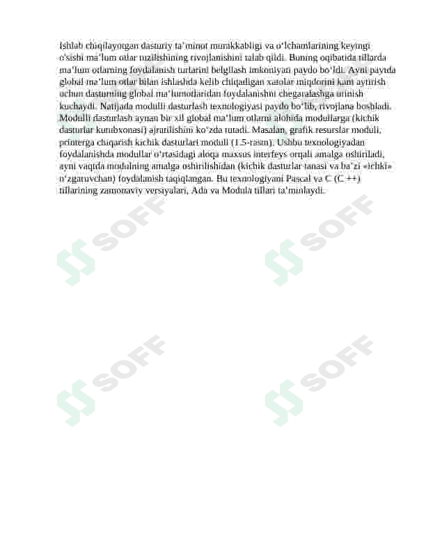 MODULLI DASTURLASHNING KELIB CHIQISH TARIXI 5