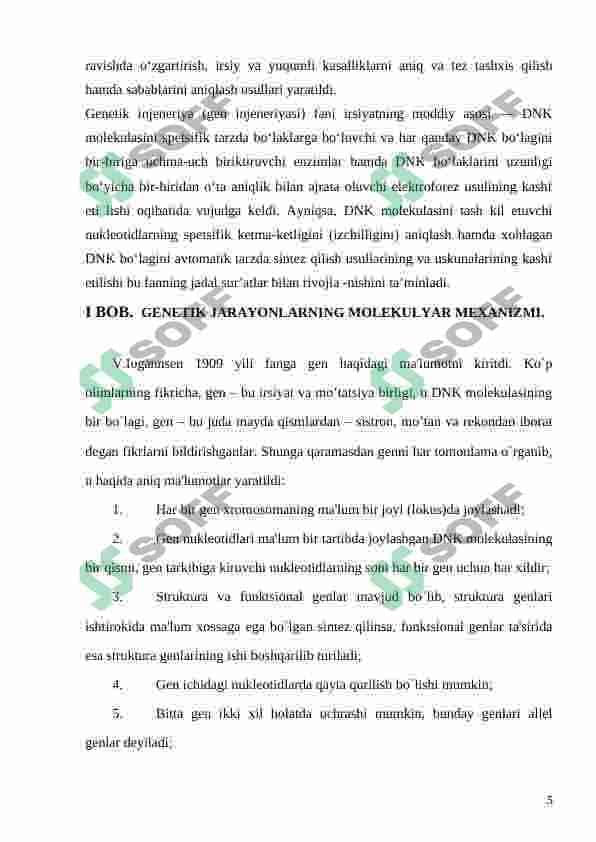 Gen injineryasining asosiy vazifalari 5