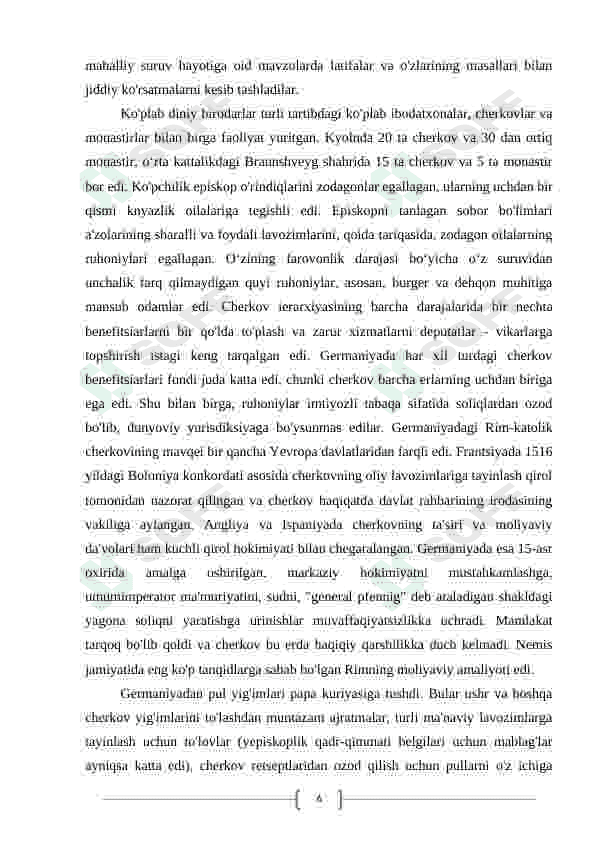 XVI-XVII ASRNING BIRINCHI YARMIDA GERMANIYA MA’DANIYATI 6