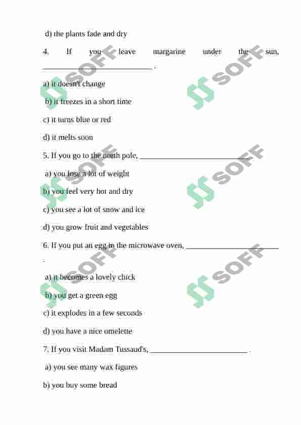 IF CLAUSE TYPE 1 , 2 , 3  and mixed  EXERCISES CONDITIONALS 6