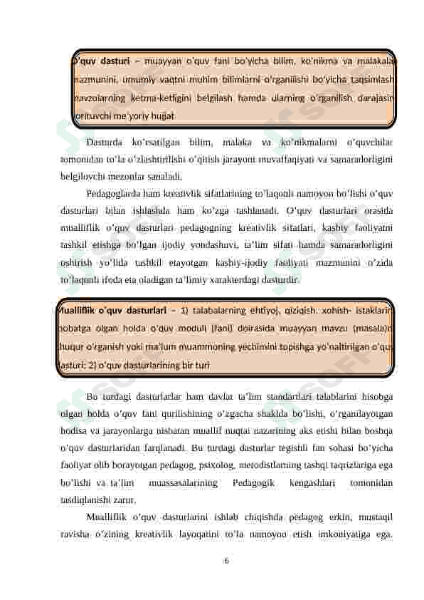 KREATIV TA’LIM MUHITINING ASOSIY TALABLARI 6