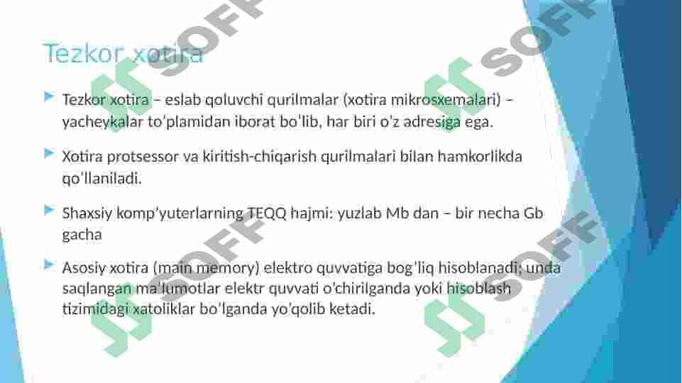 Operatsion tizimlarda xotirani boshqarish 6