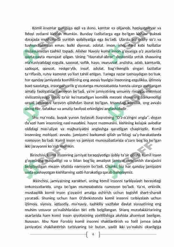 komil insonni shakillantirishda tarbiyaning o'rni 6