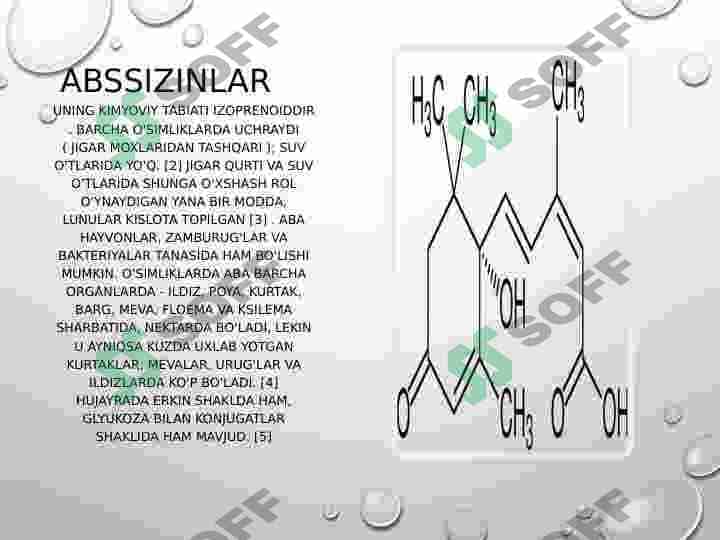 Auksin,Gibberelin,Sitokinin,Abssizin,Etilen, va boshqa fitogarmonlar xossalari, va fiziologik vazifasi, elektrofiziologik regulyatsiya 6