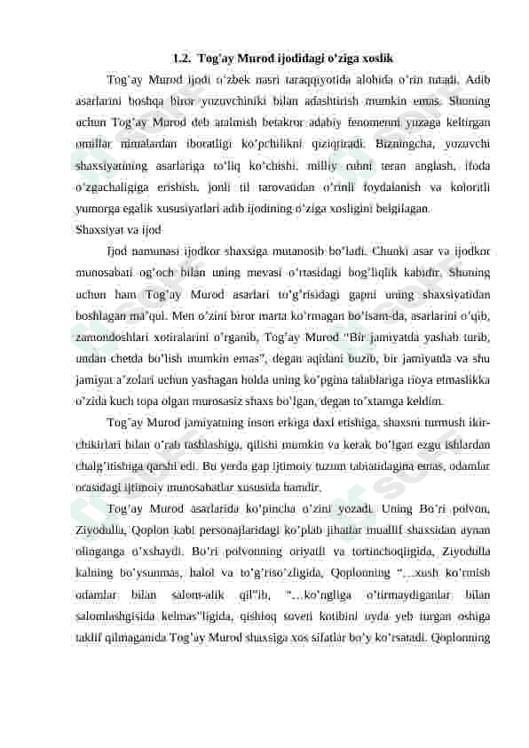 TOG'AY MUROT ASARLARIDA MILLIYLIK 6