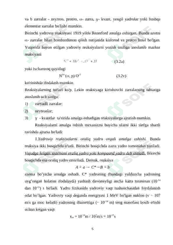 elektro yadro reaksiyalar 6