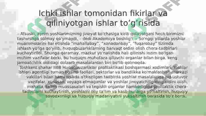 Uyushmagan yoshlarni mehnat bozorida raqobatdosh kasb-hunarlarga o’qitish va xotin- qizlar tadbirkorligini rivojlantirish 6