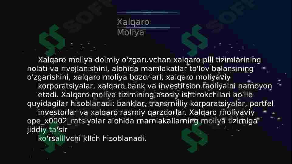 Xalqaro moliya 6
