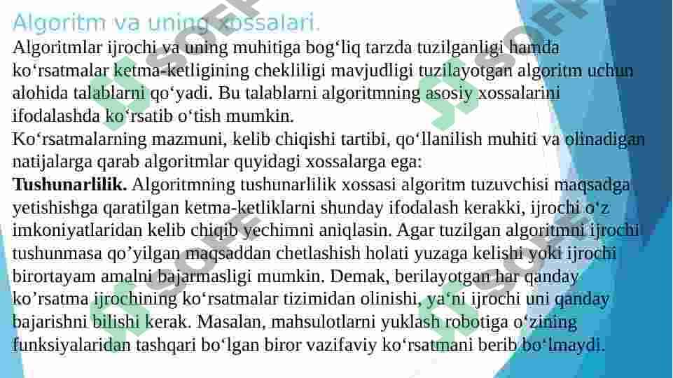 Algoritmlar va ular bilan ishlash 6