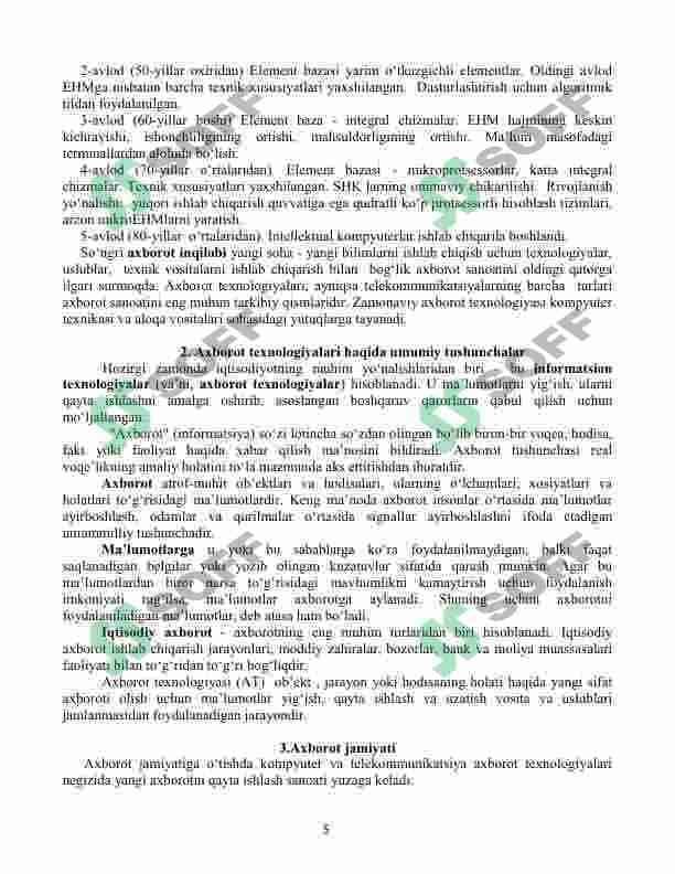 Informayika bo'yicha maruza matni 2-qism 6