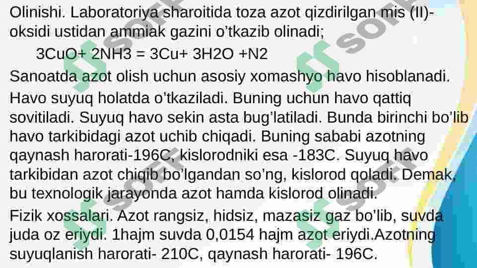 Azot va uglerod guruhlari 6