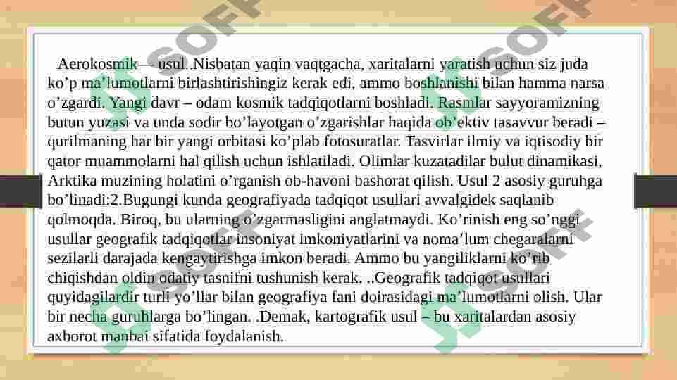 Oʻzbekiston tabiiy geografiyasi. 6