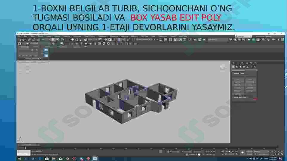 Kompyuterda uch o’lchamli modellashtirish. 3DS MAX 6