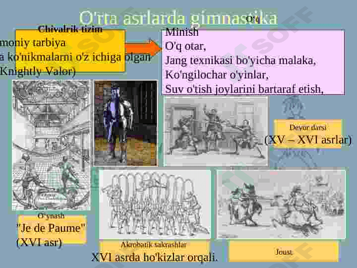 Gimnastikani rivojlantirish tarixi 6