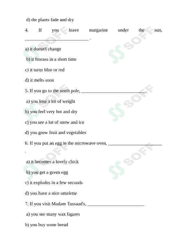 CONDITIONALS EXERCISES 6