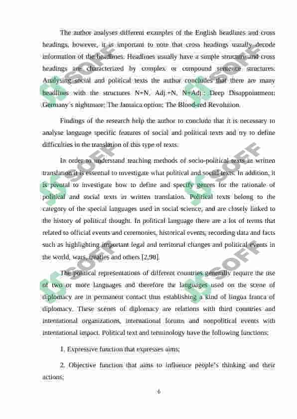 Grammatical features of socio-political texts 6
