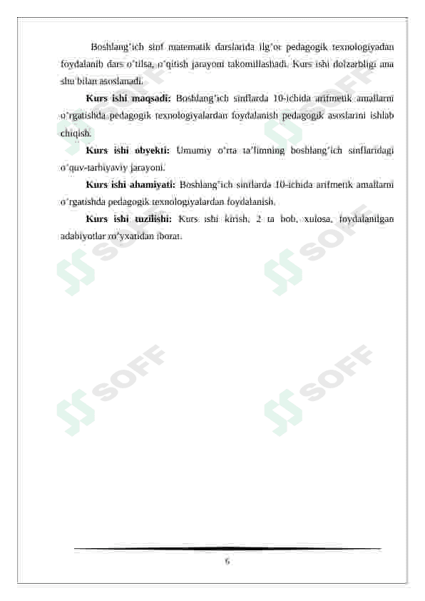 Ikkinchi o’nlik sonlari ustidan qo’shish va ayirish amallarini ularning xossalarini o’rganish 6