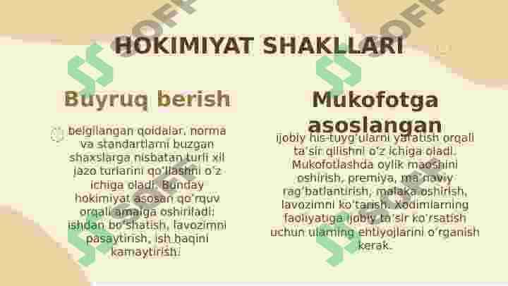 Yetakchilikni rivojlantirish 6
