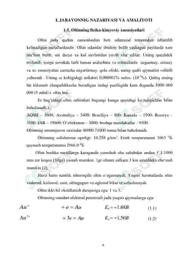 Oltin ajratib olishda sianlash usulidan foydalanish 6