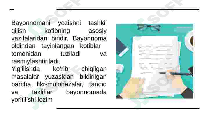 Ariza. Bayonnoma. Bildirishnoma. Tavsiyanoma 6