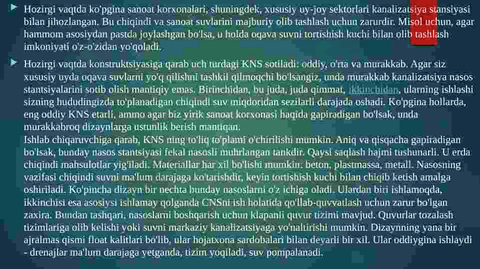 KANALIZATSIYA NASOS  STANSIYALARI 6