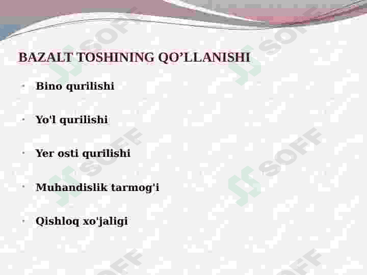 Bazalt va bazalt asosli mahsulotlar 6