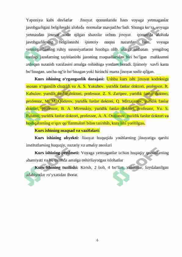VOYAGA YETMAGANLAR JAVOBGARLIGINING XUSUSIYATLARI 6