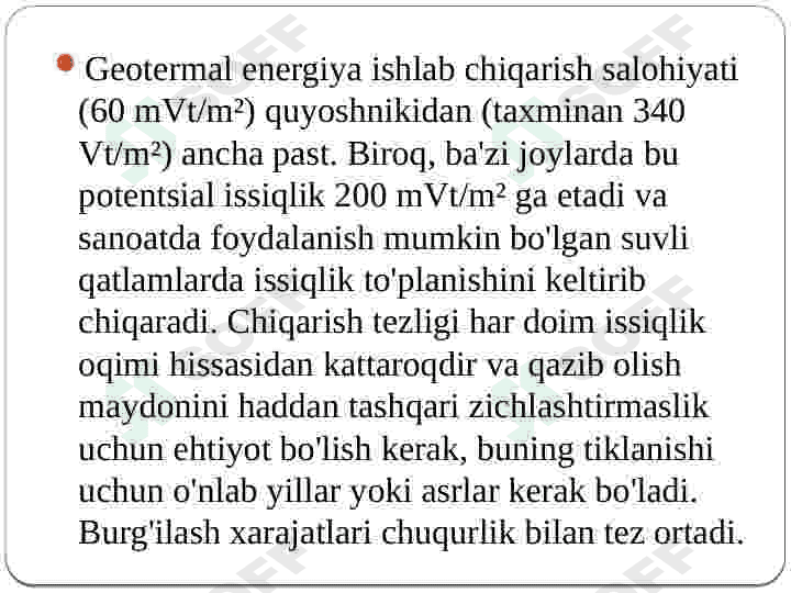 Geotermal energiyadan foydalanish 6