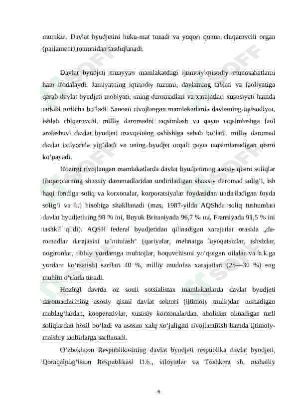 Davlat byudjeti tarkibi va uni takomillashtirish yo'llari 6