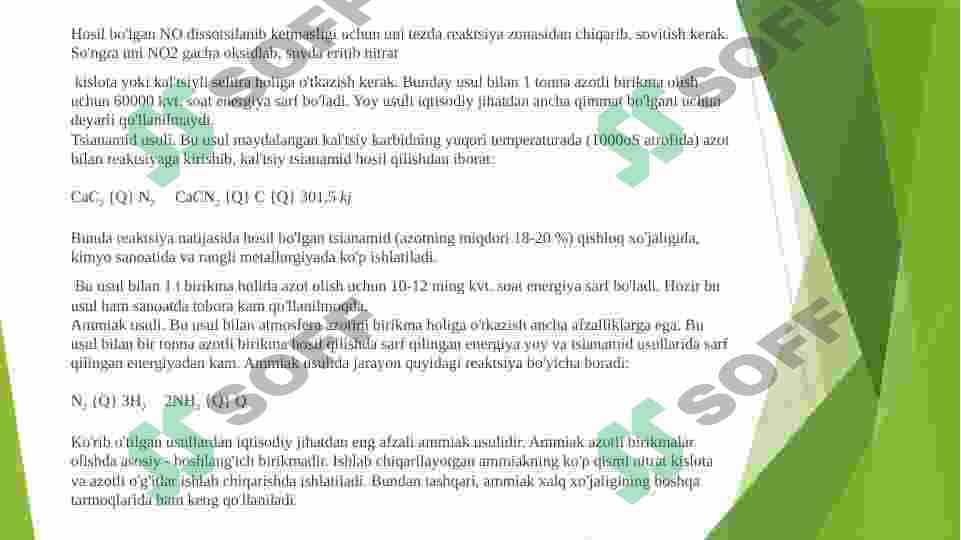 AMMIAK ISHLAB CHIQARISH 6