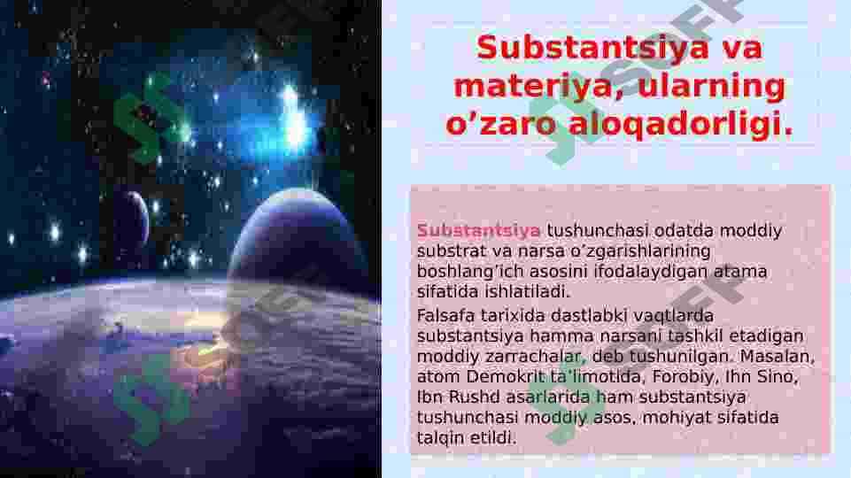 BORLIQ FALSAFASINING KATEGORIYASI 6