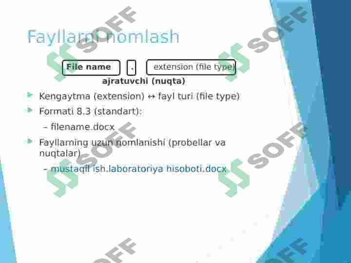 OPERATSION TIZIMLARDA FAYL TIZIMLARI 7