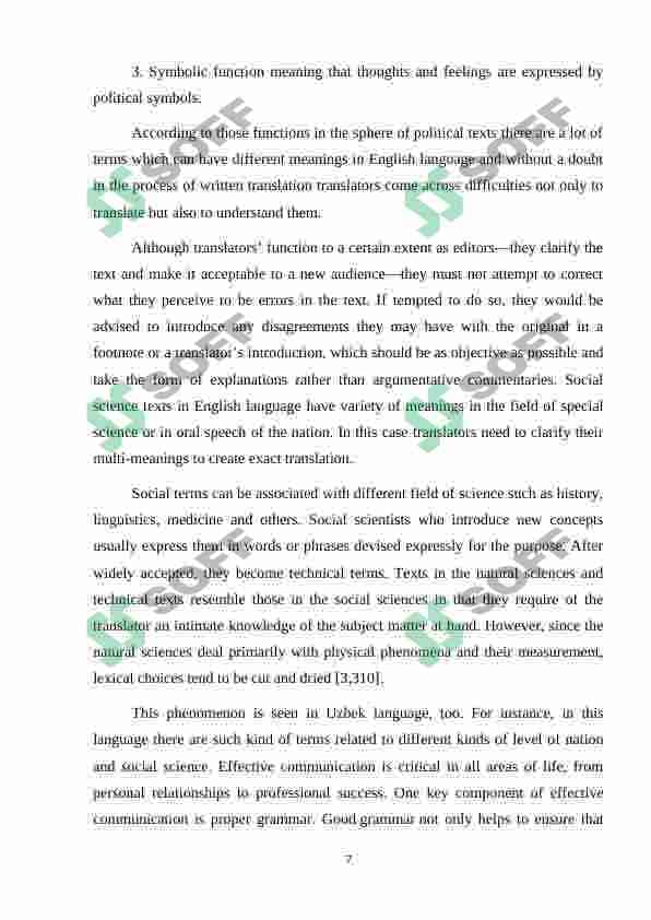 Grammatical features of socio-political texts 7