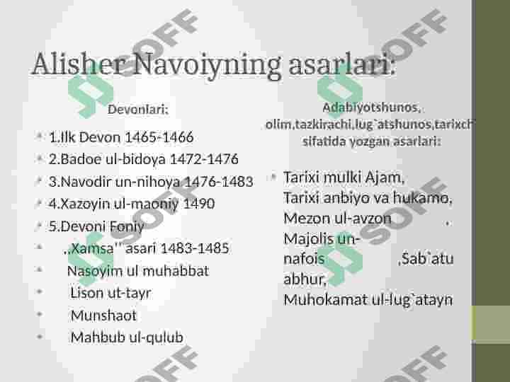 Alisher Navoiy-g’azal mulkining sultoni 7
