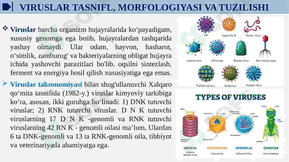 Viruslarga va o’smalarga qarshi dori vositalarning ta’sir mexanizmi(DNK, RNK fermentlariga nisbatan) 7