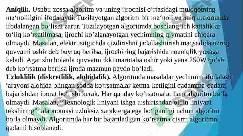 Algoritmlar va ular bilan ishlash 7