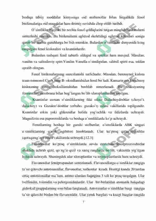 O’SIMLIKLARNING KELIB CHIQISHI IKKILAMCHI BO’LGAN MODDALAR 7