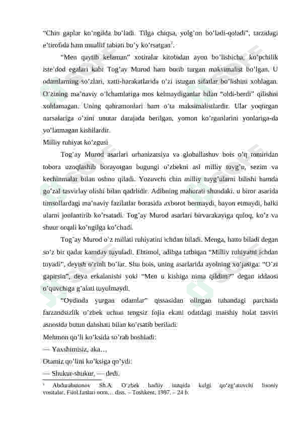 TOG'AY MUROT ASARLARIDA MILLIYLIK 7