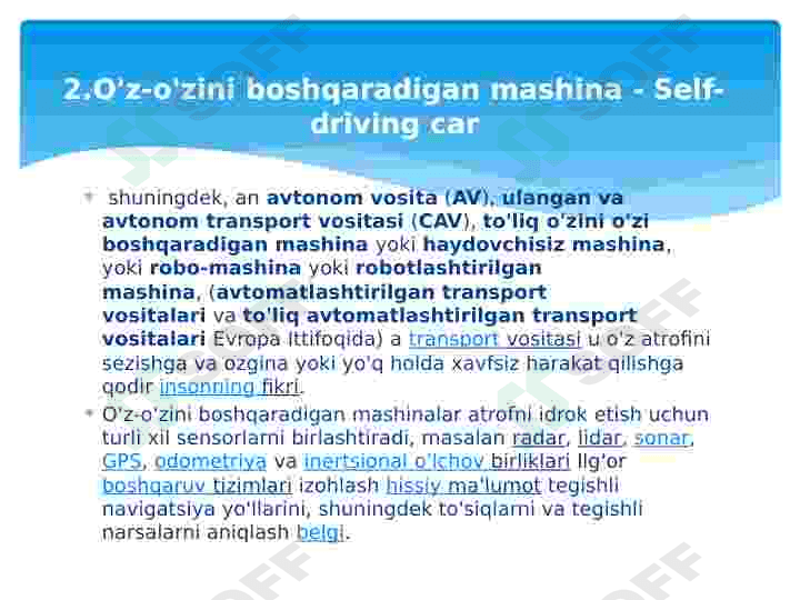 Haydovchisiz avtomabillar 7