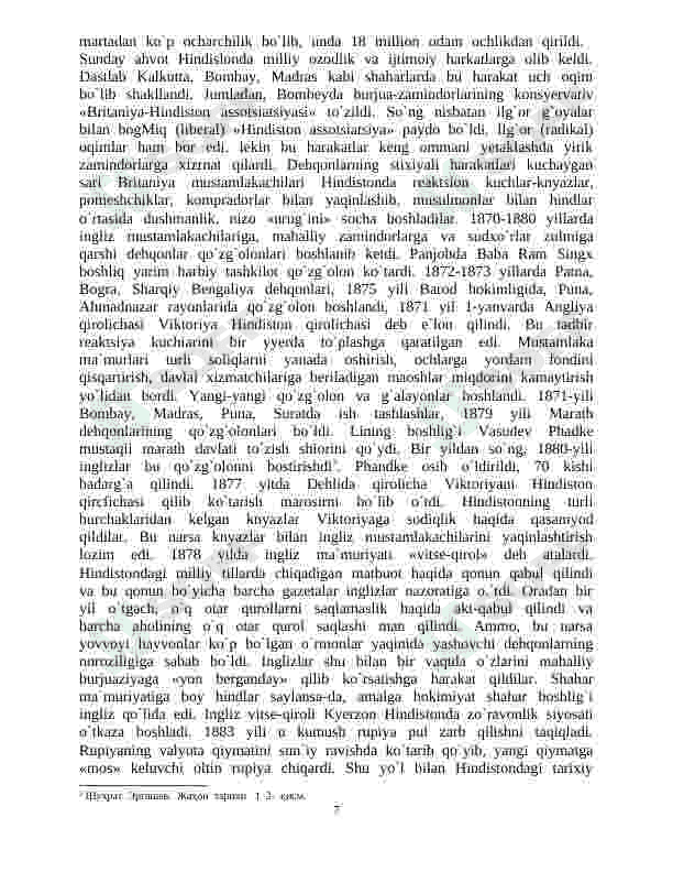 Hindiston milliy kongressi va uning ahamiyati 7