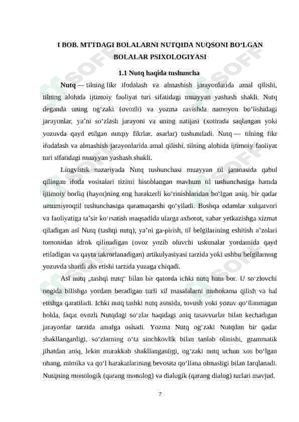 Nutqida nuqsoni bo‘lgan bolalarning kelib chiqish sabablari 7