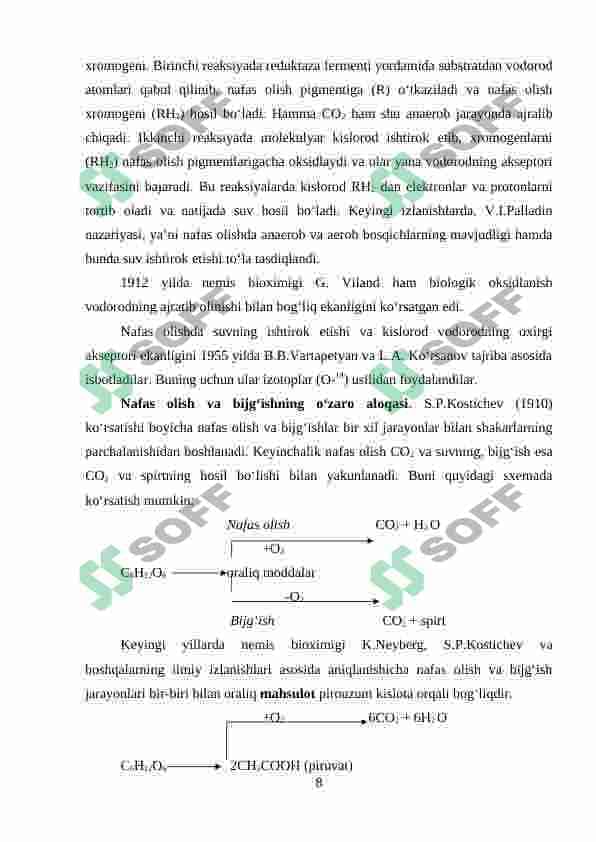 Nafas olish fermentlari va ularning xossalari 7