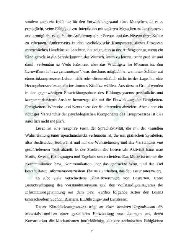 Der Leseprozess 7