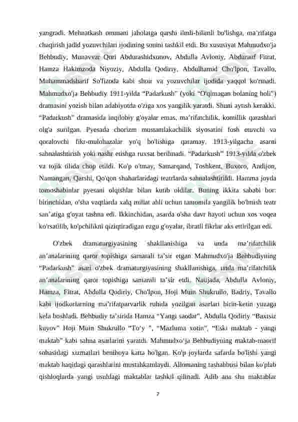 Tavallo va jadid adabiyoti 7