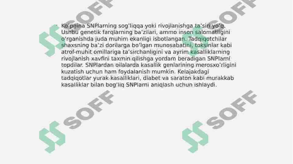SNP SINGLE NUCLEOTIDE Polymorphism 7