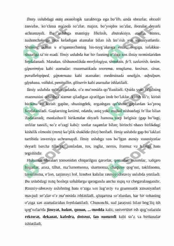 Nutq uslublari ustida ishlash metodikasi 7