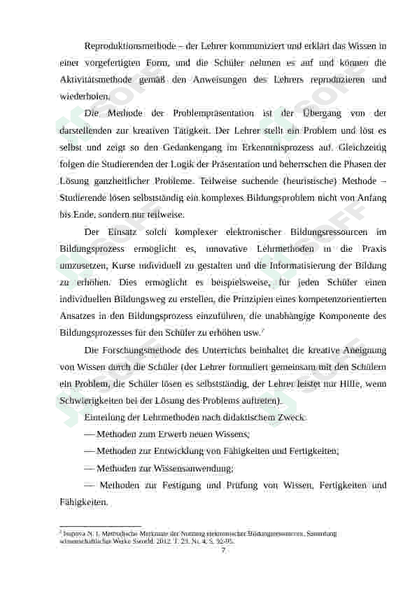 Materialen zum Kenntniserwerb 7