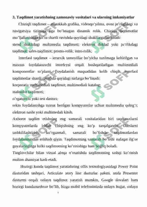 Taqdimot yaratishning zamonaviy usullari 7